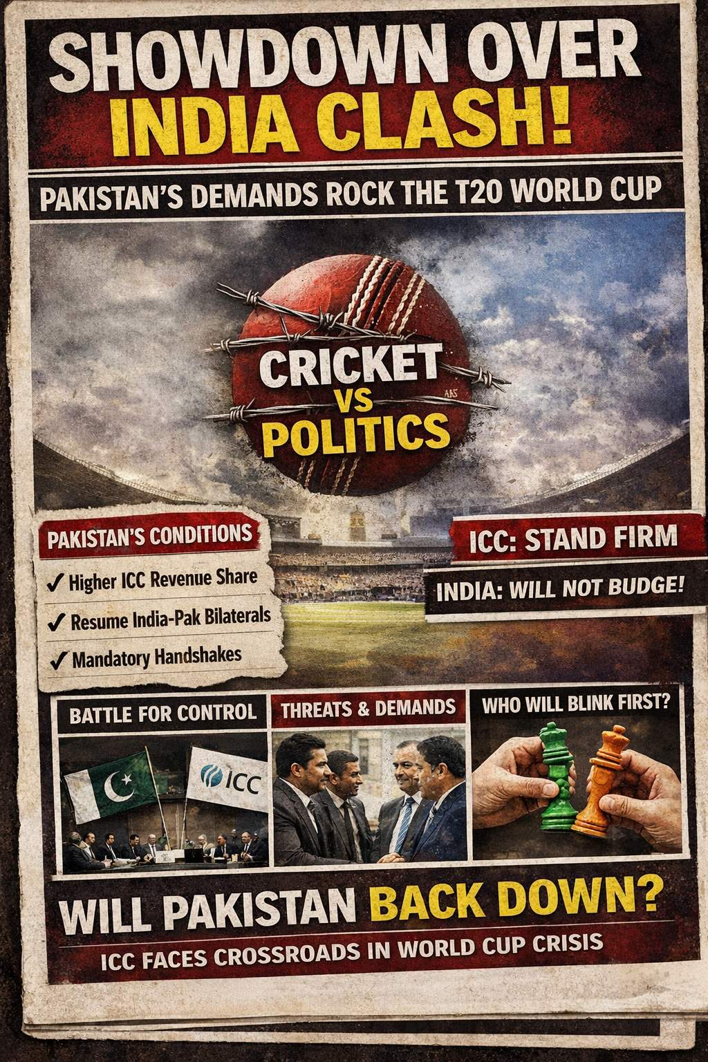 India VS Pakistan Political Gamesmanship in the World Cup: Pakistan’s Boycott Drama Unmasks Strategic Demands