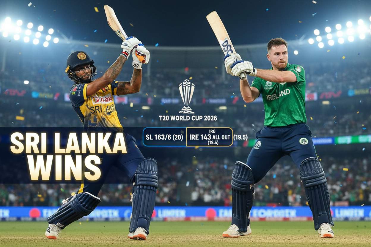 Sri Lanka vs Ireland Scorecard,T20 ICC World Cup : Mendis Duo and Spin Wizards Help Sri Lanka Overcome Ireland