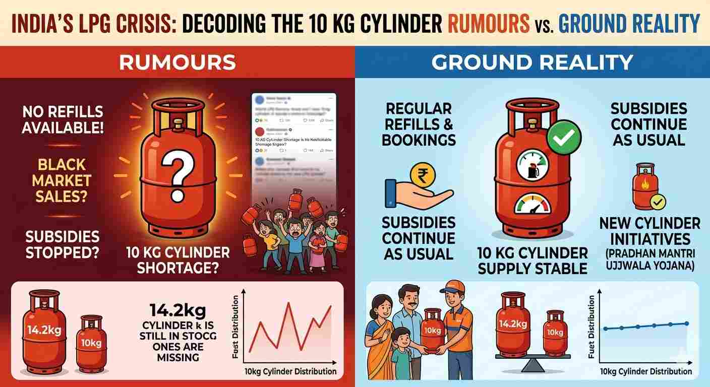 India’s LPG Crisis: Decoding the 10 Kg Cylinder Rumours vs. Ground Reality