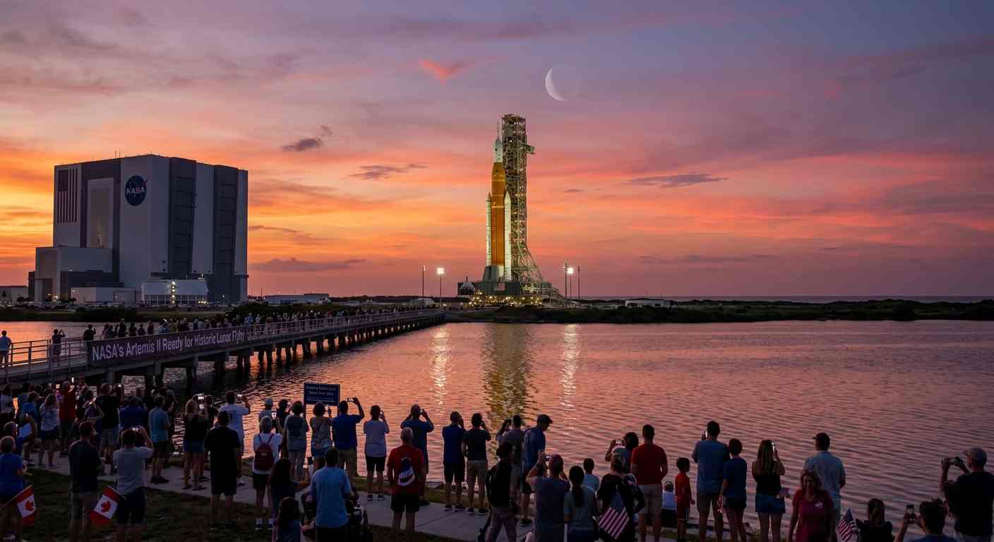 NASA’s Artemis II Ready for Historic Lunar Flyby: How to Witness the SLS Rocket Before its April 1 Liftoff