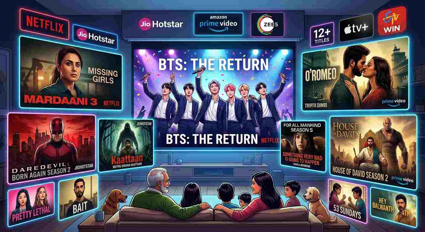 OTT Releases This Week (March 23–29): Your Ultimate Guide to 12+ New Movies and Shows on Netflix, JioHotstar, Prime Video, and More