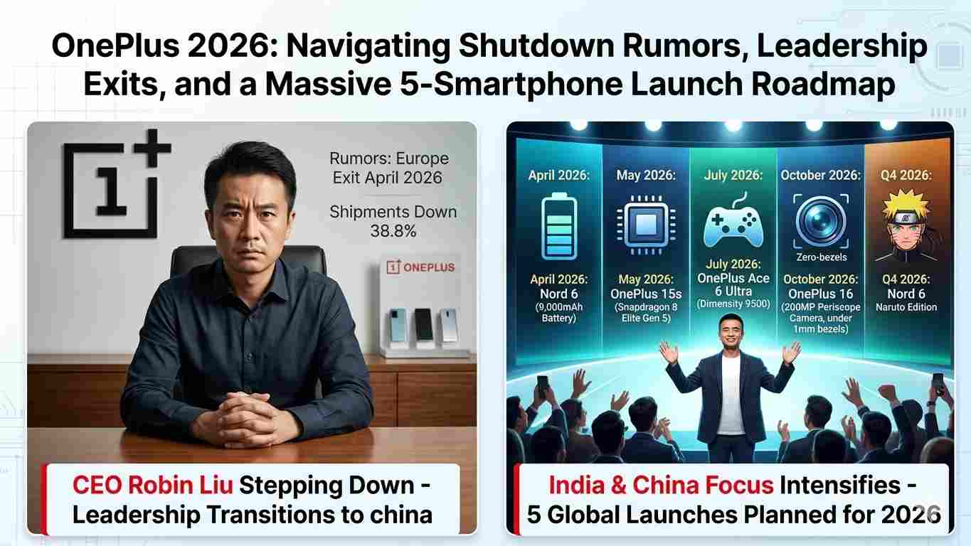OnePlus 2026: Navigating Shutdown Rumors, Leadership Exits, and a Massive 5-Smartphone Launch Roadmap