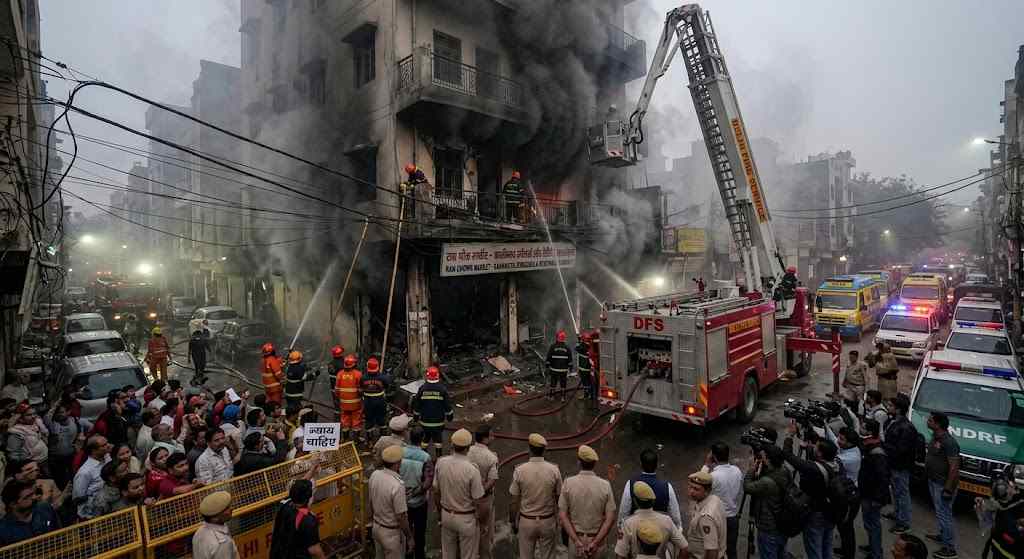 Tragedy in Palam Colony: 9 of a Family Killed in Building Fire as Rescue Delays Spark Outrage
