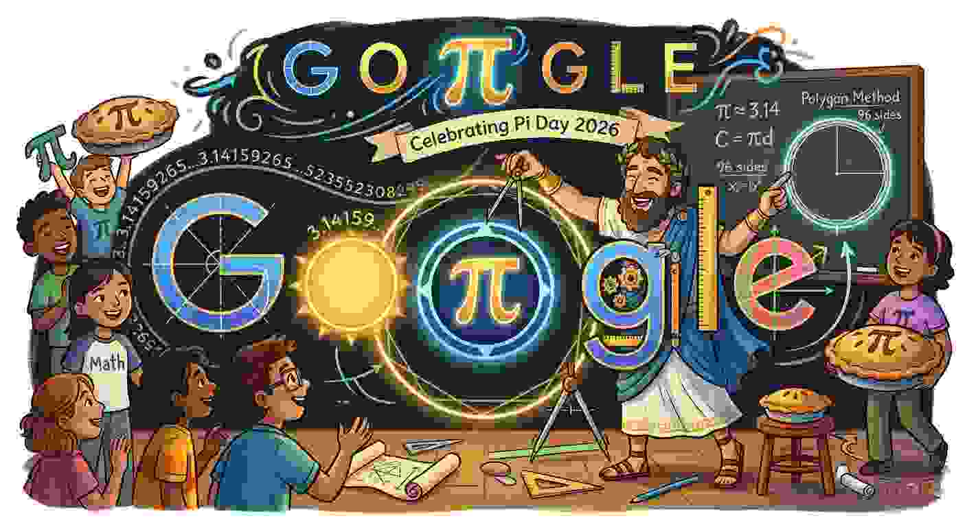 Google Doodle Celebrates Pi Day 2026: Honoring Archimedes’ Ancient Genius and the Magic of $\pi$