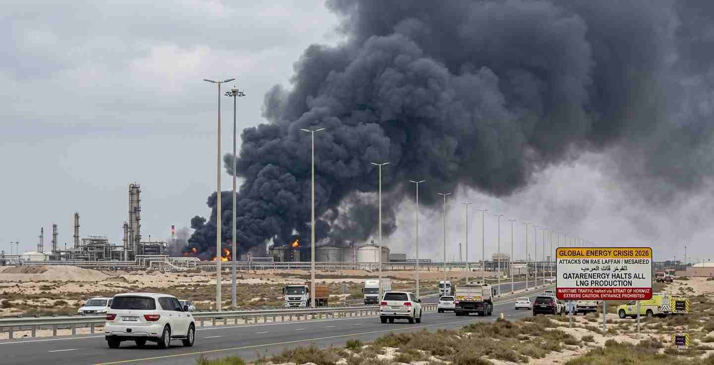 Global Energy Crisis 2026: Qatar Halts LNG and Saudi Refineries Burn as Iran War Explodes