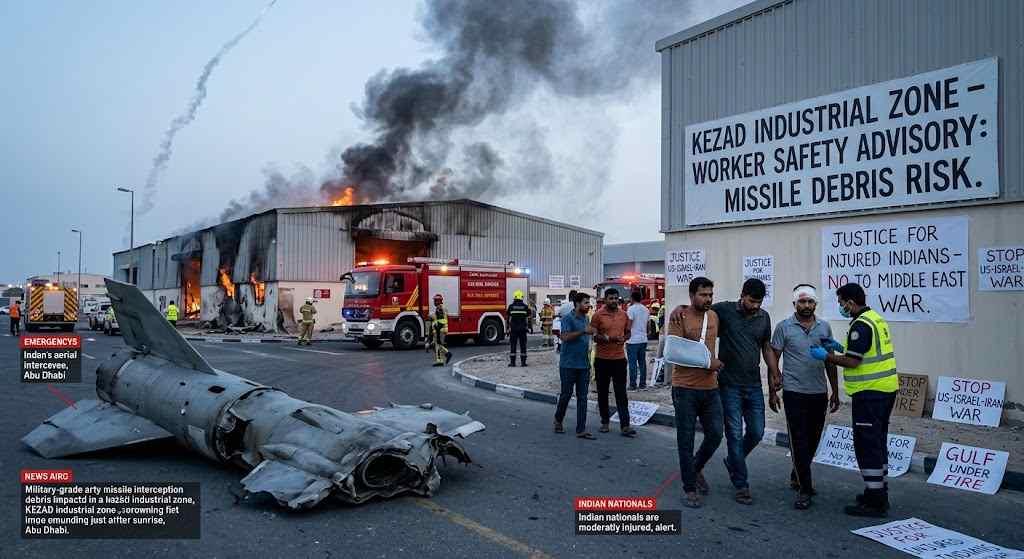 Middle East War Escalation: 5 Indians Injured by Missile Debris in Abu Dhabi Interception