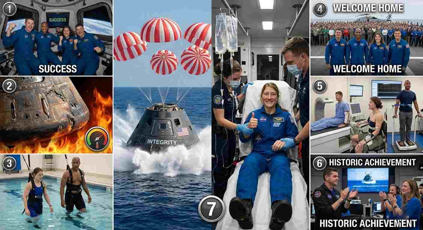 Artemis II Mission Success Landing : Why NASA Astronauts Face a Grueling Recovery After Their Historic Return From the Moon