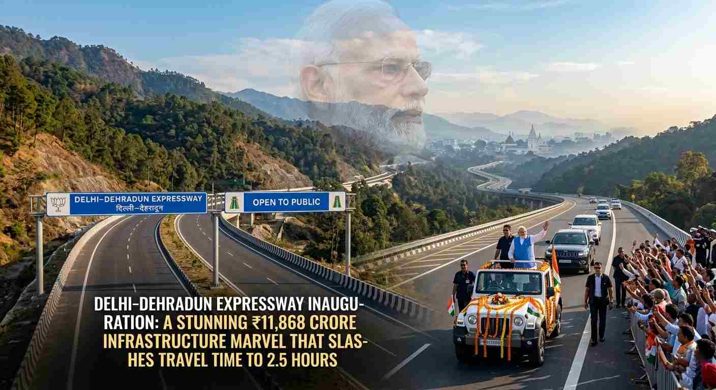 Delhi–Dehradun Expressway Inauguration: A Stunning ₹11,868 Crore Infrastructure Marvel That slashes Travel Time to 2.5 Hours