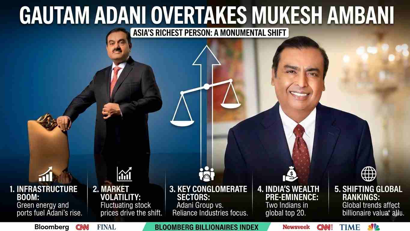 Gautam Adani Overtakes Mukesh Ambani: 5 Massive Shifts in Asia’s Wealth Power Play