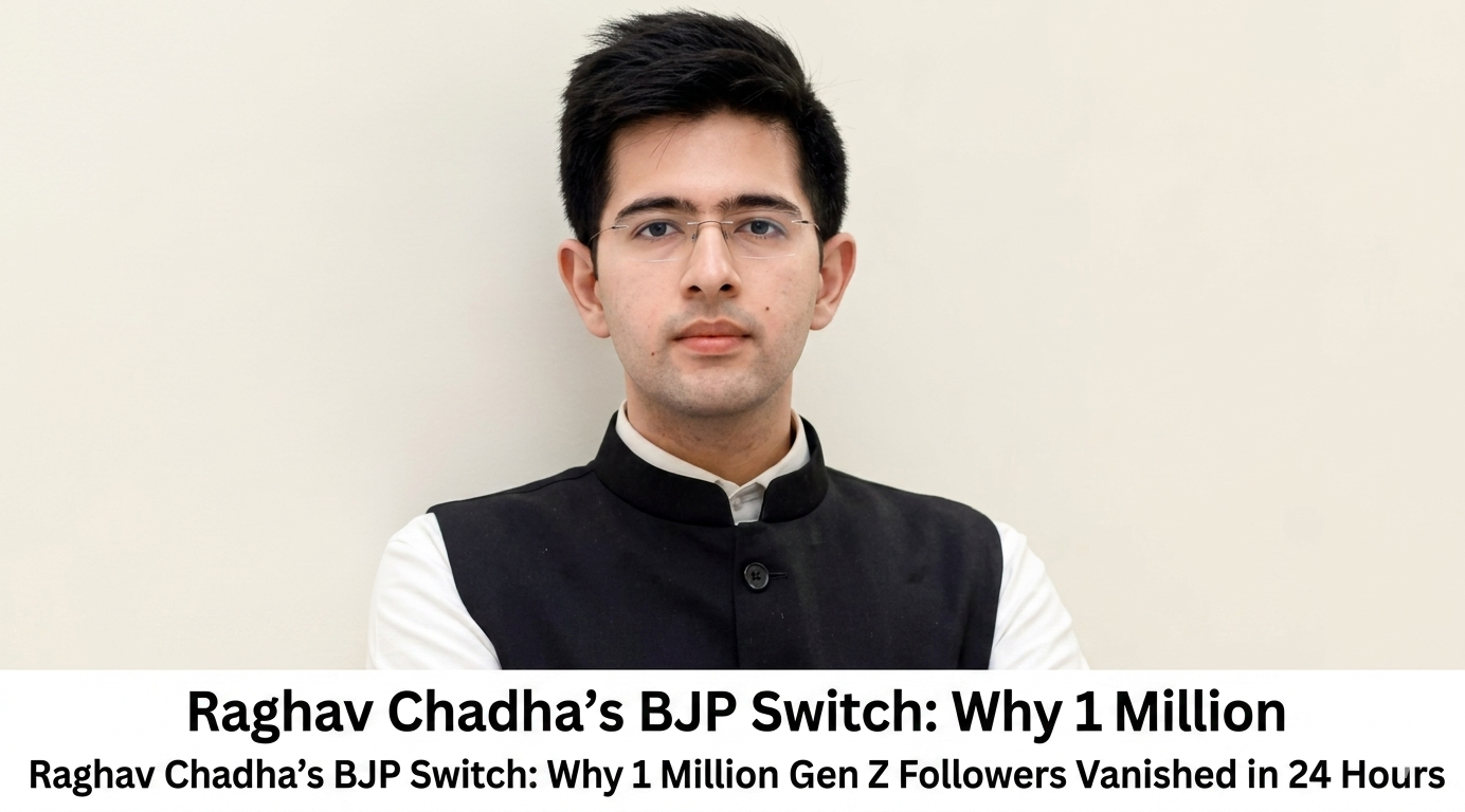 Raghav Chadha’s BJP Switch: Why 1 Million Gen Z Followers Vanished in 24 Hours