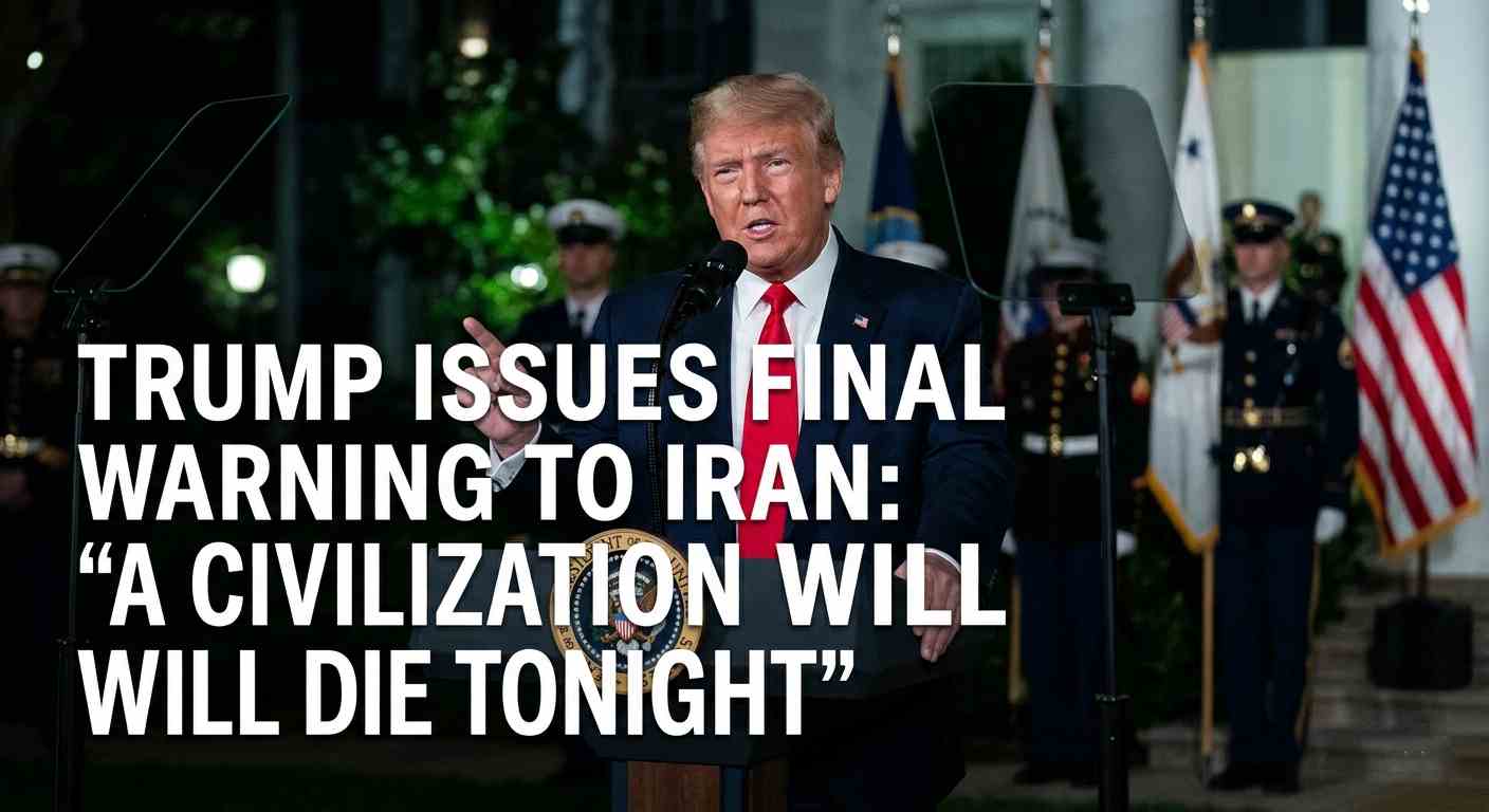 "Trump Issues Final Warning to Iran: 'A Civilization Will Die Tonight'"