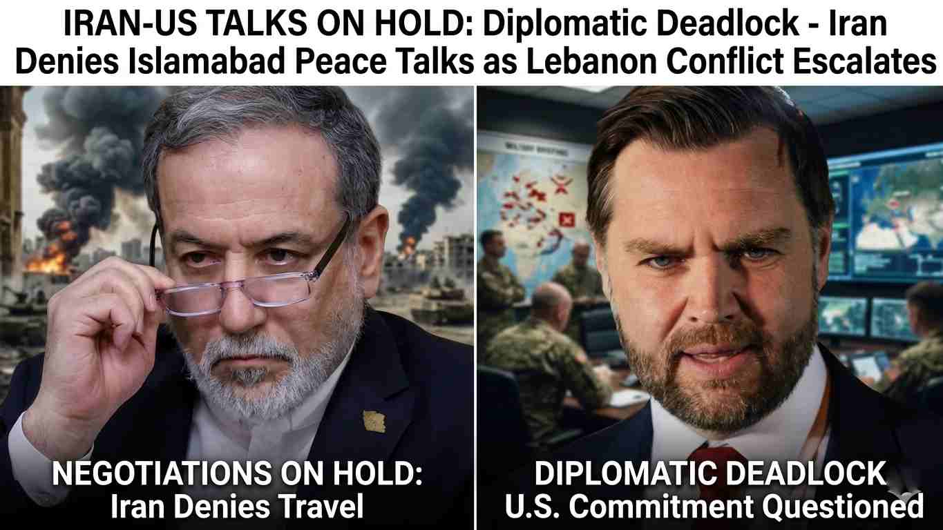 Iran-US talks on hold : Diplomatic Deadlock- Iran Denies Islamabad Peace Talks as Lebanon Conflict Escalates