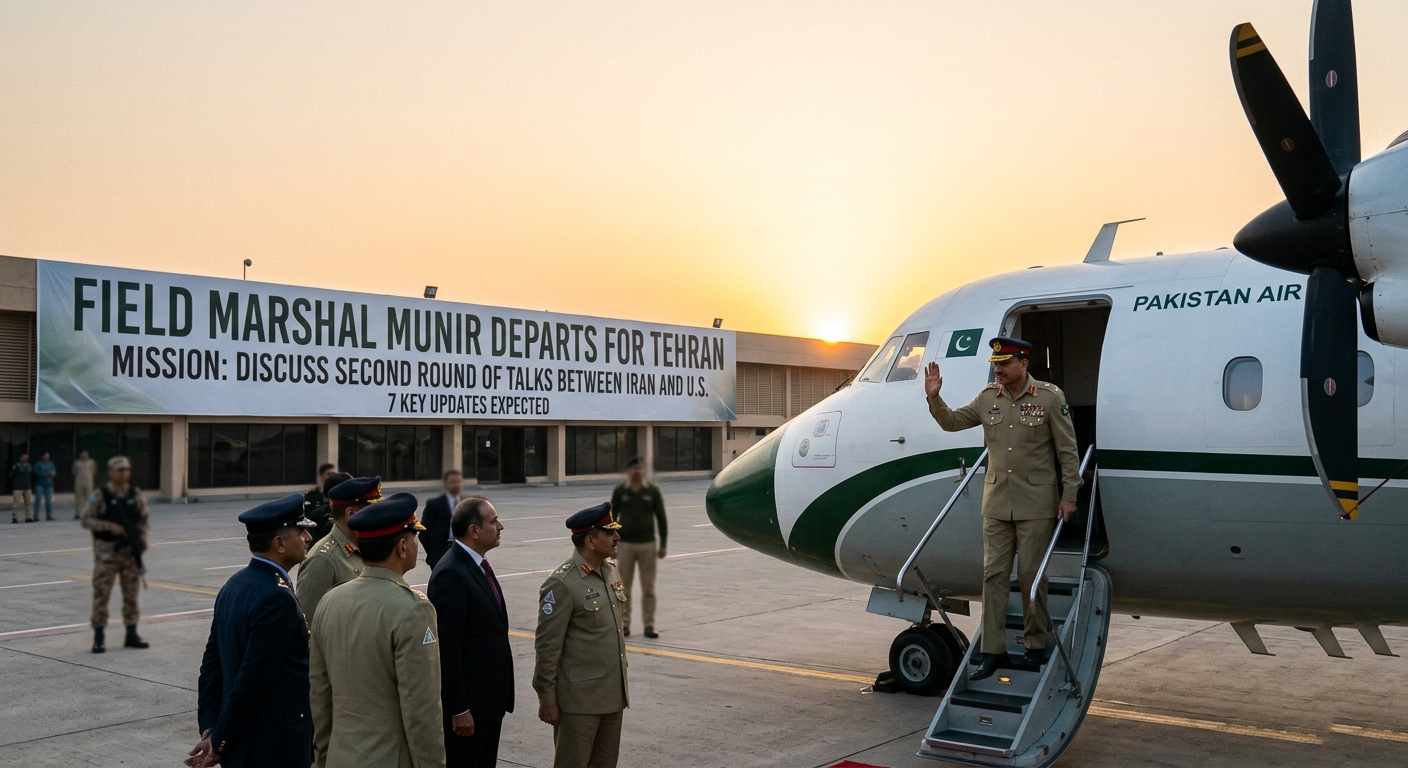 Second Round of US-Iran Talks Possible : 7 Key Updates: Pakistan's Field Marshal Munir Departs for Tehran