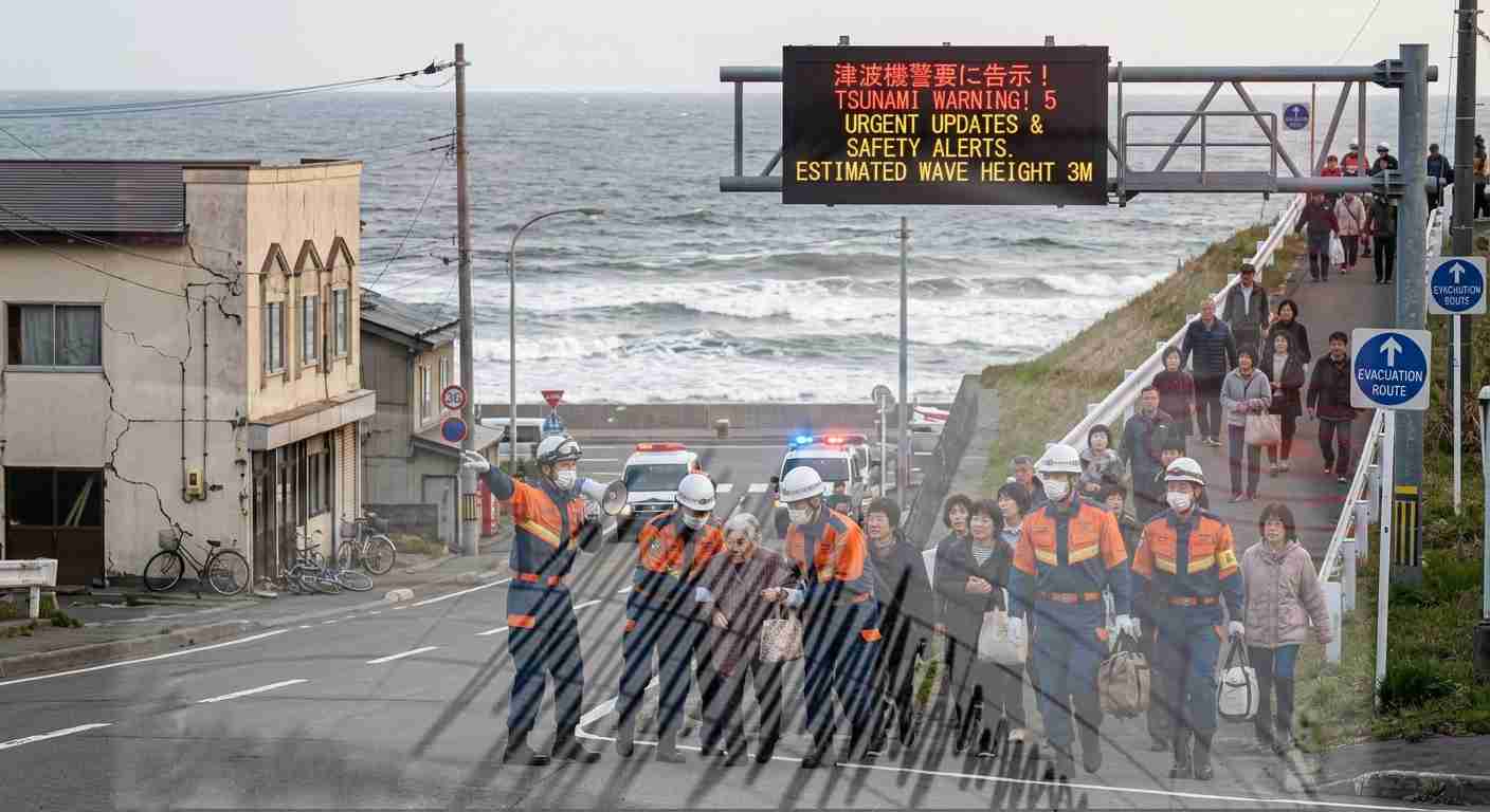 The Earthquake Crisis in Japan : Massive Tsunami Warnings Spark Urgent Coastal Evacuations
