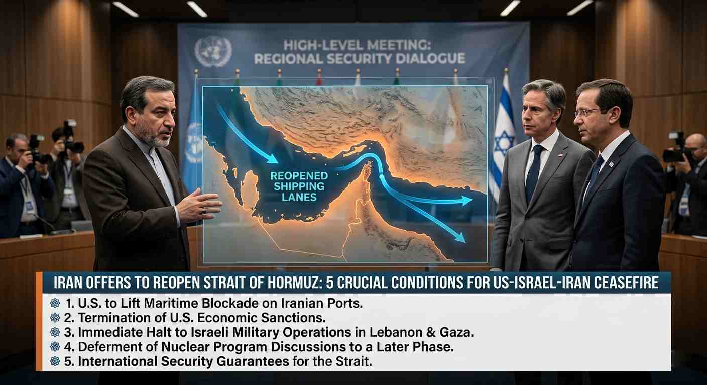 Iran Offers to Reopen Strait of Hormuz: 5 Crucial Conditions for the US-Israel-Iran Ceasefire