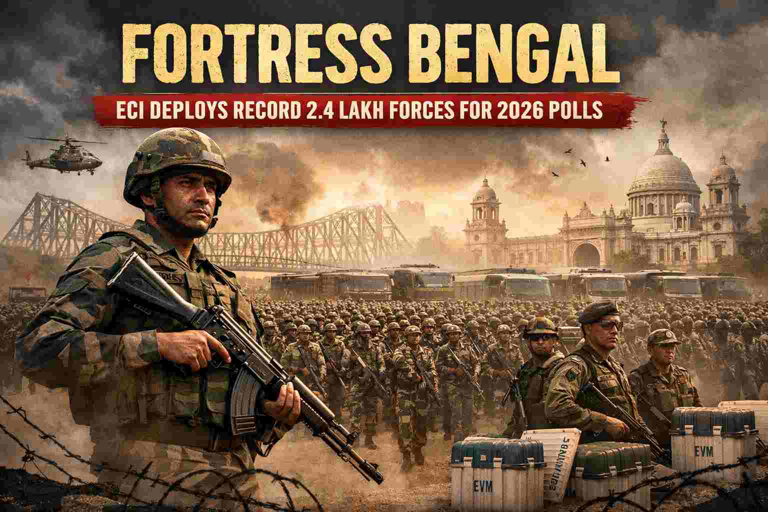 Fortress Bengal: Election Commission Deploys CAPF 2.4 Lakh Troops for 2026 Assembly Polls