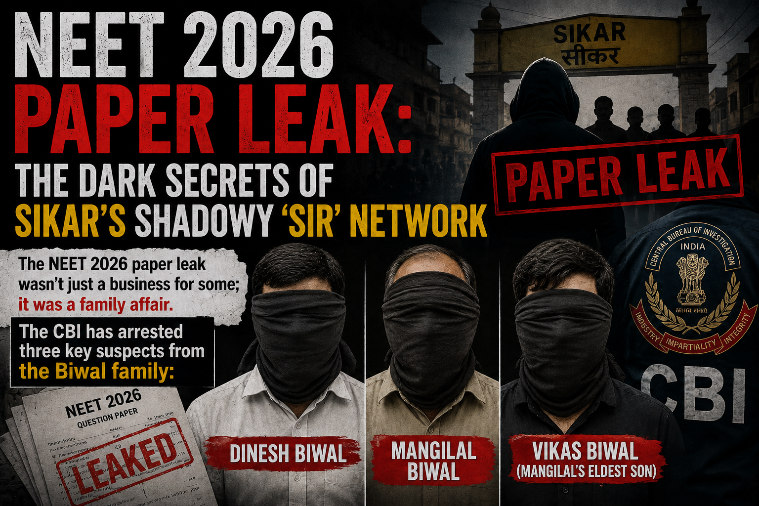 NEET 2026 Paper Leak: The Dark Secrets of Sikar’s Shadowy ‘Sir’ Network