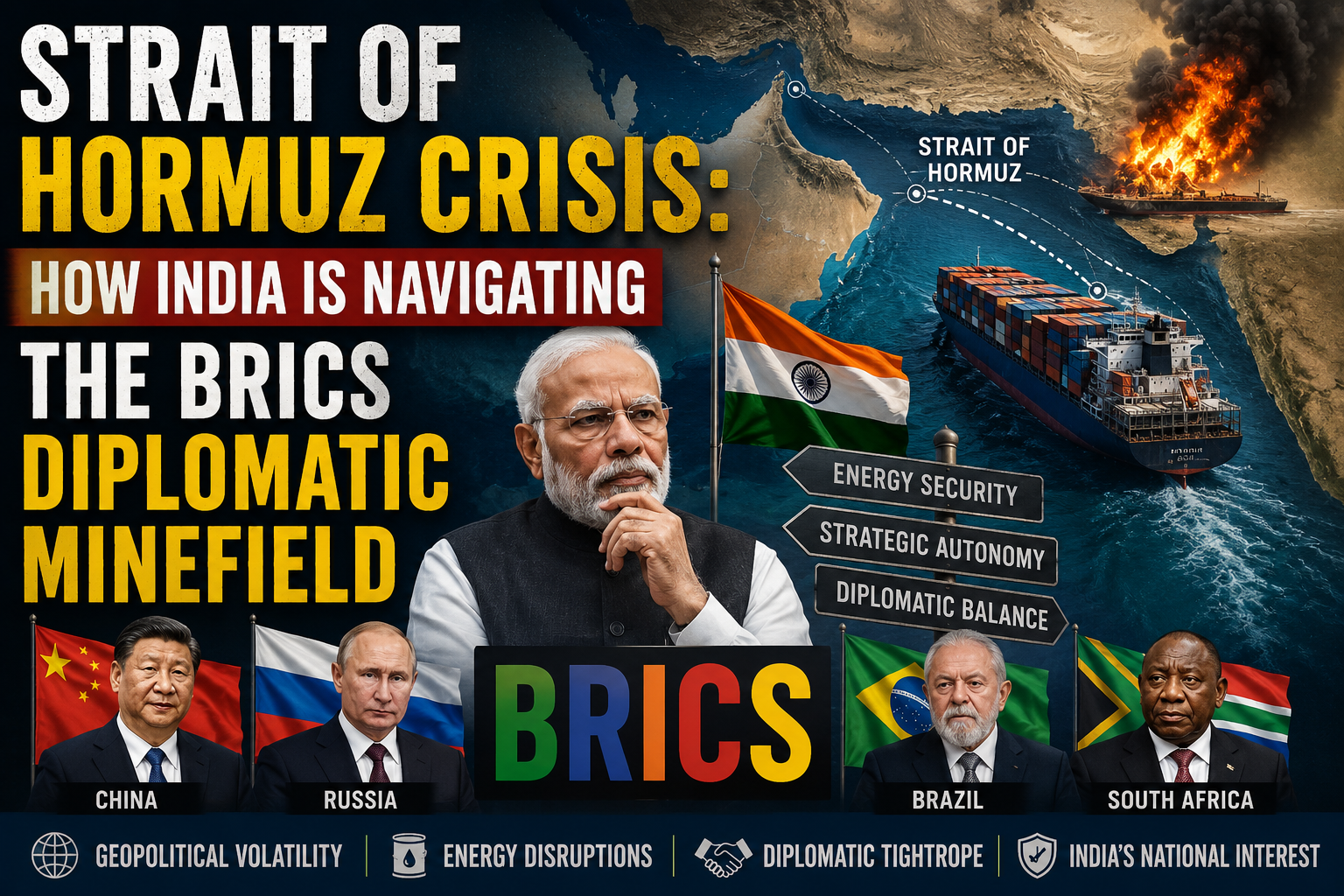 Strait of Hormuz Crisis: How India is Navigating the BRICS Diplomatic Minefield