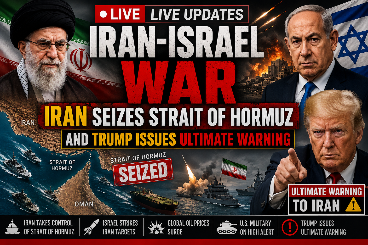 Iran-Israel War Updates: 7 Shocking Escalations as Iran Seizes Strait of Hormuz and Trump Issues Ultimate Warning