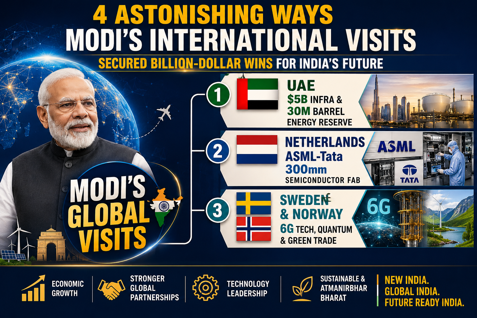 4 Astonishing Ways Modi's International Visits Secured Billion-Dollar Wins for India’s Future