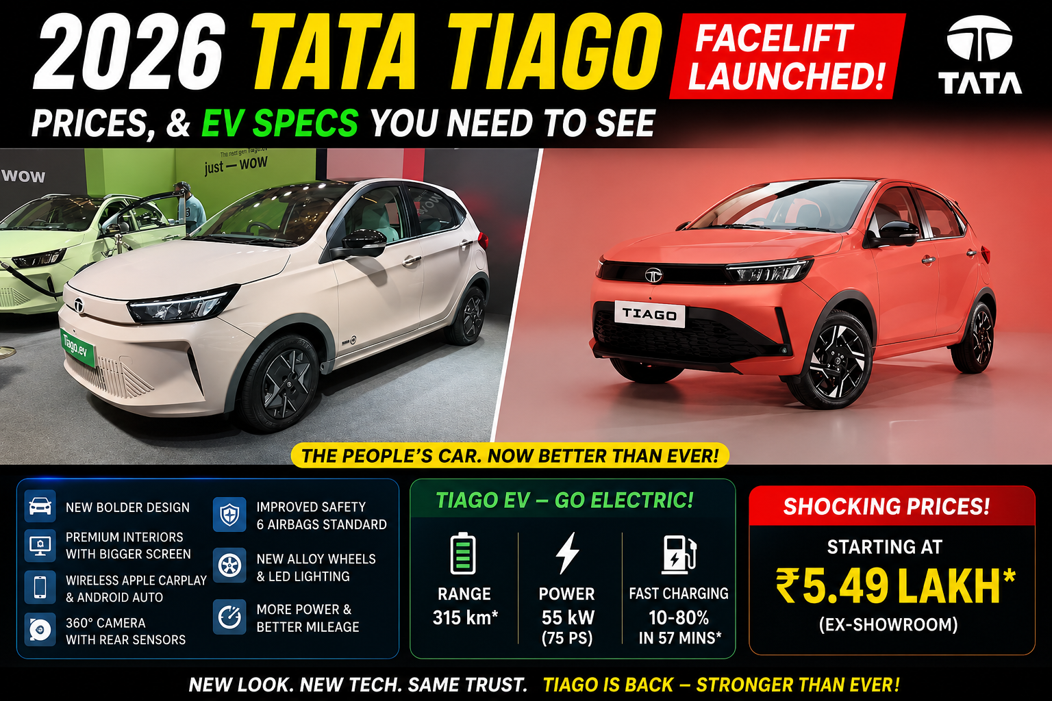 2026 Tata Tiago Price Shock: 7 Mind-Blowing Upgrades in New Facelift!