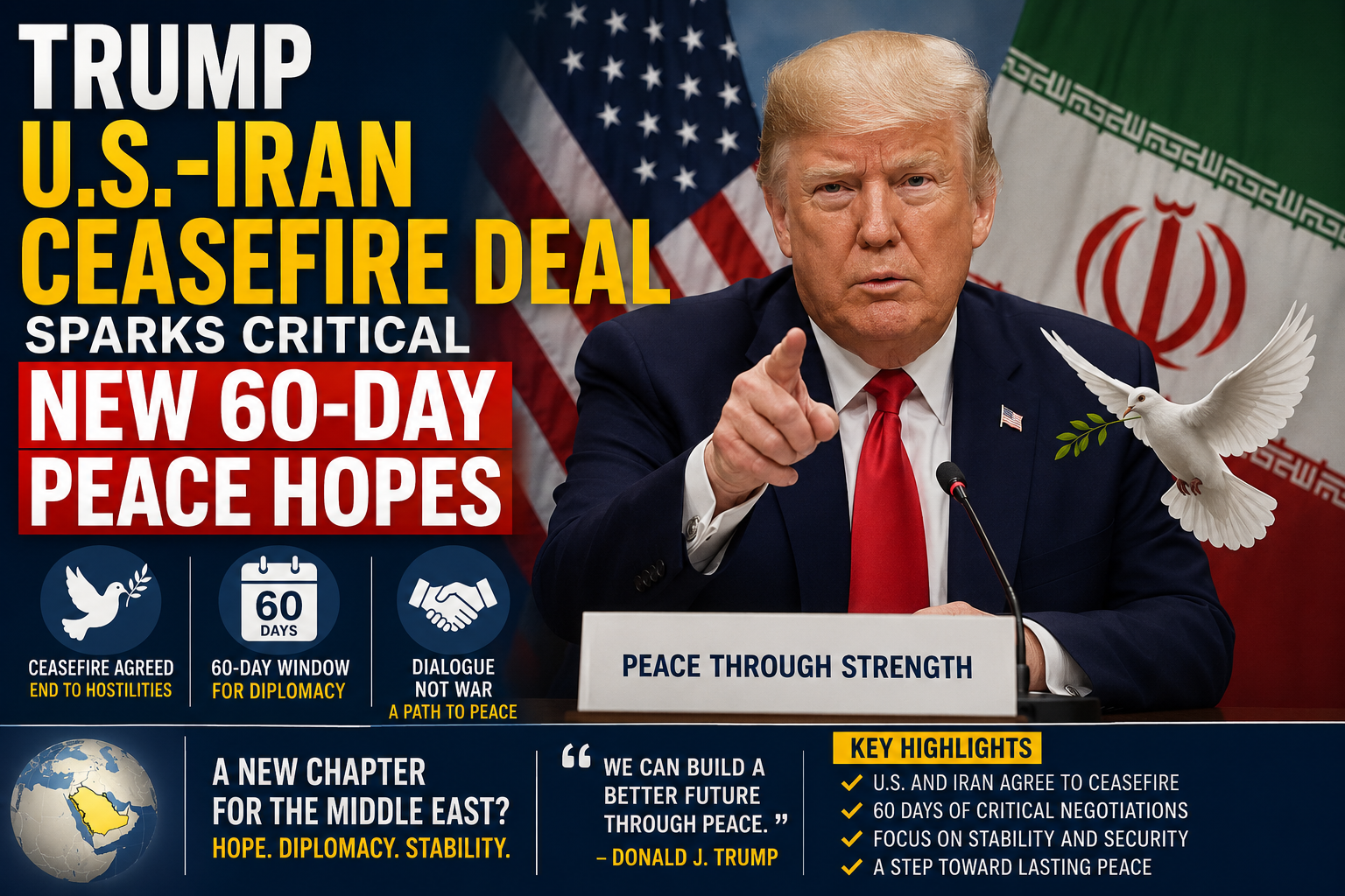 Trump U.S.-Iran Ceasefire Deal Sparks Critical New 60-Day Peace Hopes