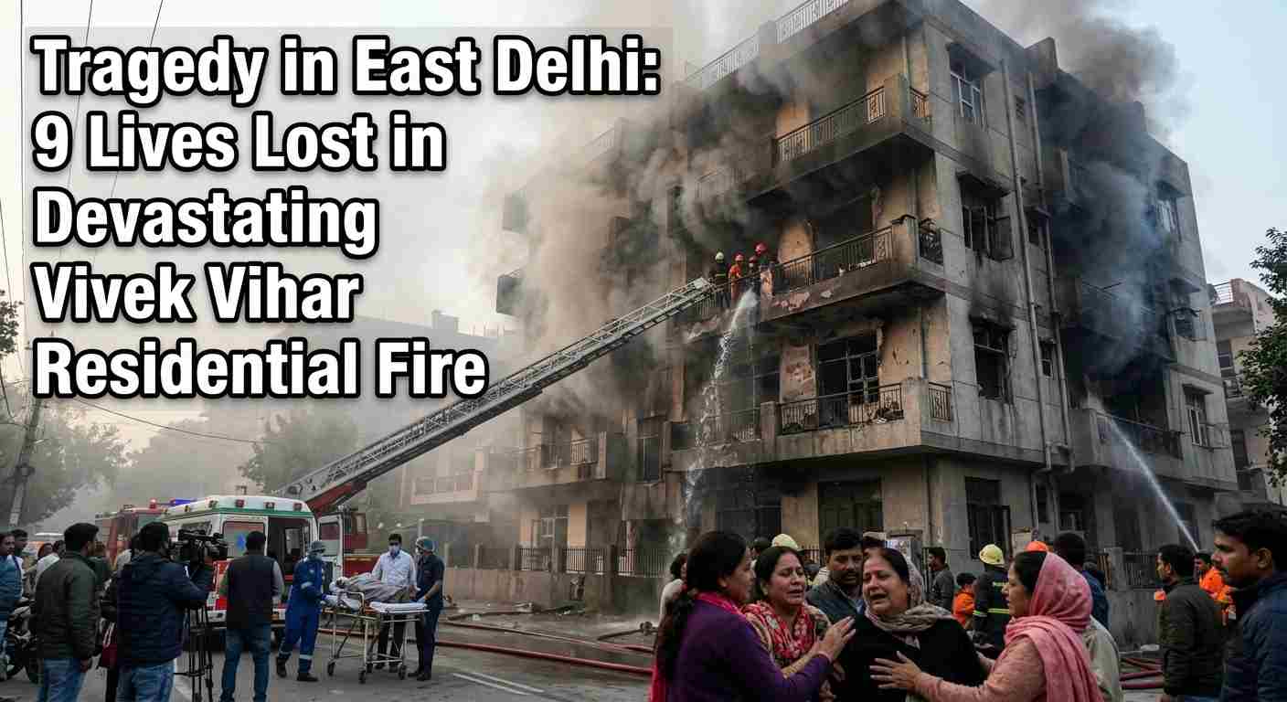 9 Dead in Shocking Vivek Vihar Fire Tragedy: Suspected AC Blast in Delhi