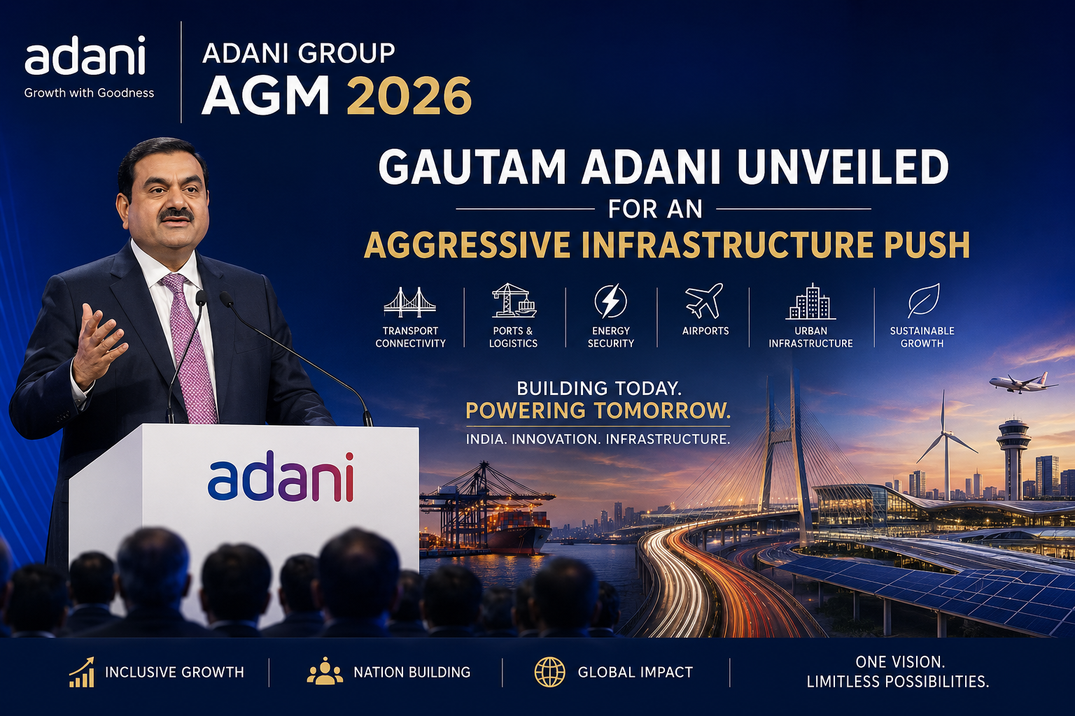 Adani Group AGM 2026: 7 Powerful Steps Gautam Adani Unveiled For An Aggressive Infrastructure Push