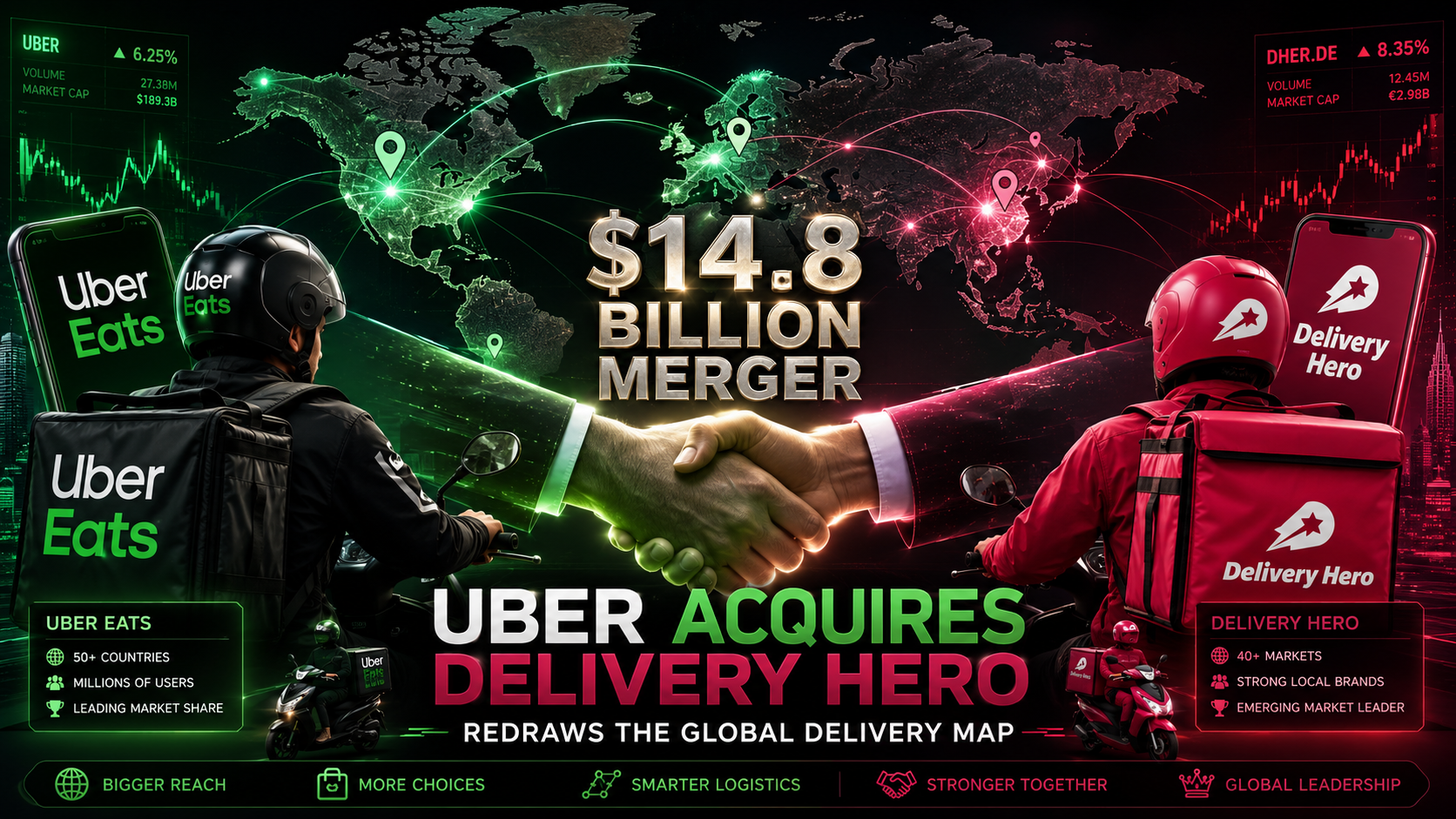 The $14.8 Billion Merger: How Uber Delivery Hero acquisition Redraws the Global Delivery Map