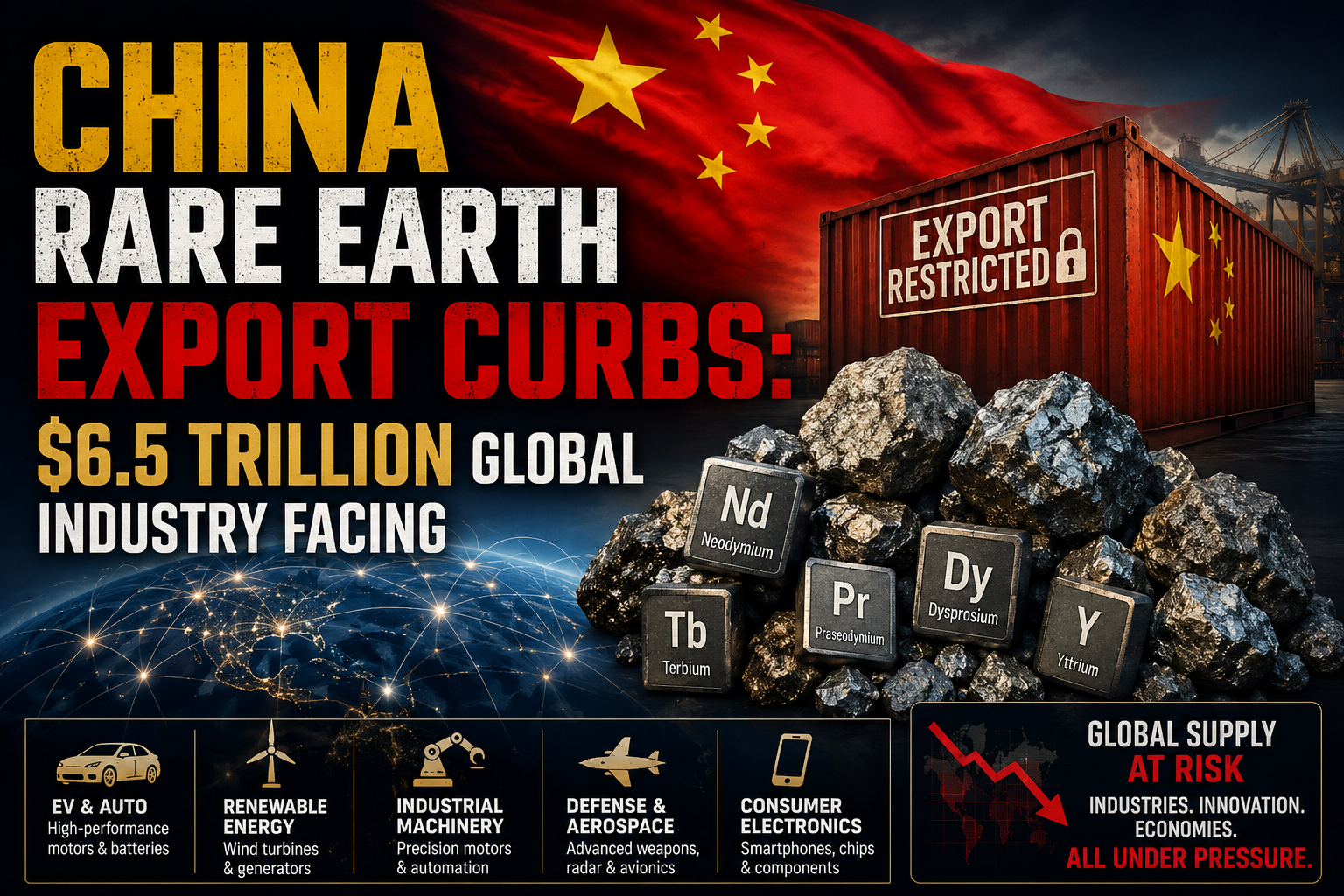 China Rare Earth Export Curbs: $6.5 Trillion Global Industry Facing Massive Threat