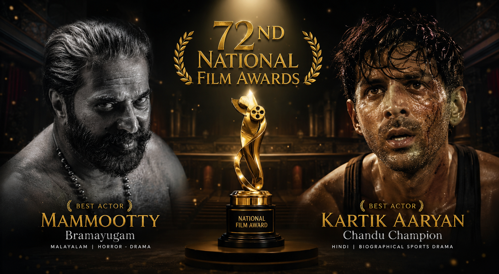 72nd National Film Awards: Article 370 Wins Best Film; Mammootty & Kartik Aaryan Share Best Actor
