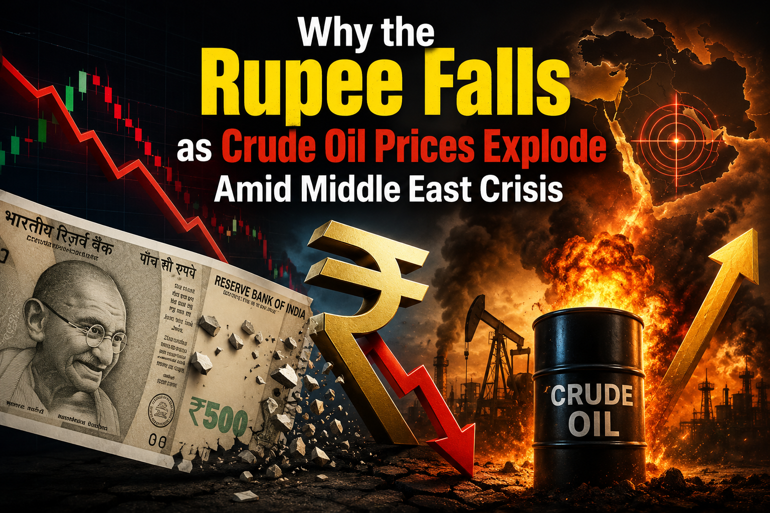 Why the Rupee Falls as Crude Oil Prices Explode Amid Middle East Crisis