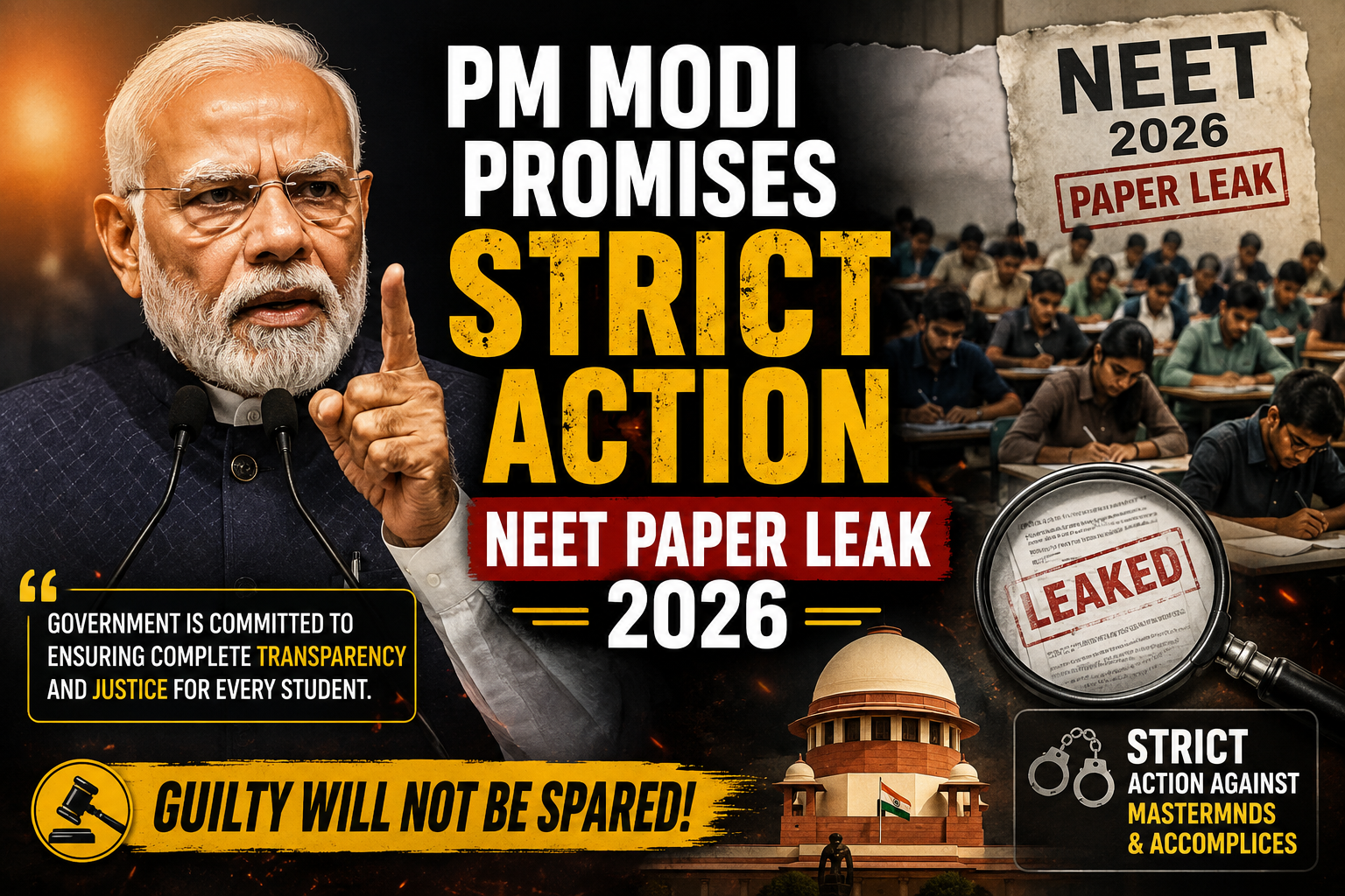 10 Major Updates on NEET Paper Leak 2026: PM Modi Promises Strict Action