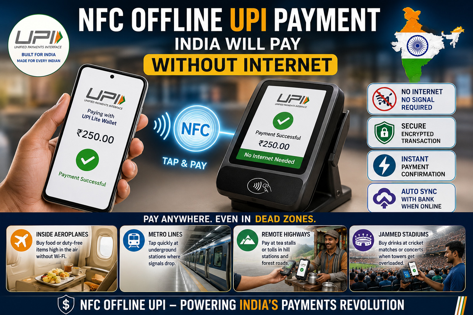 NFC Offline UPI Payment: 7 Amazing Ways India Will Pay Without Internet