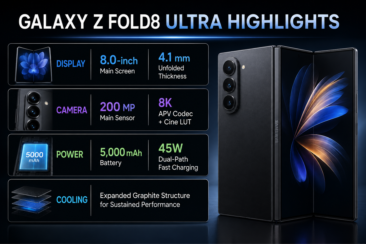 GALAXY Z FOLD8 ULTRA HIGHLIGHTS