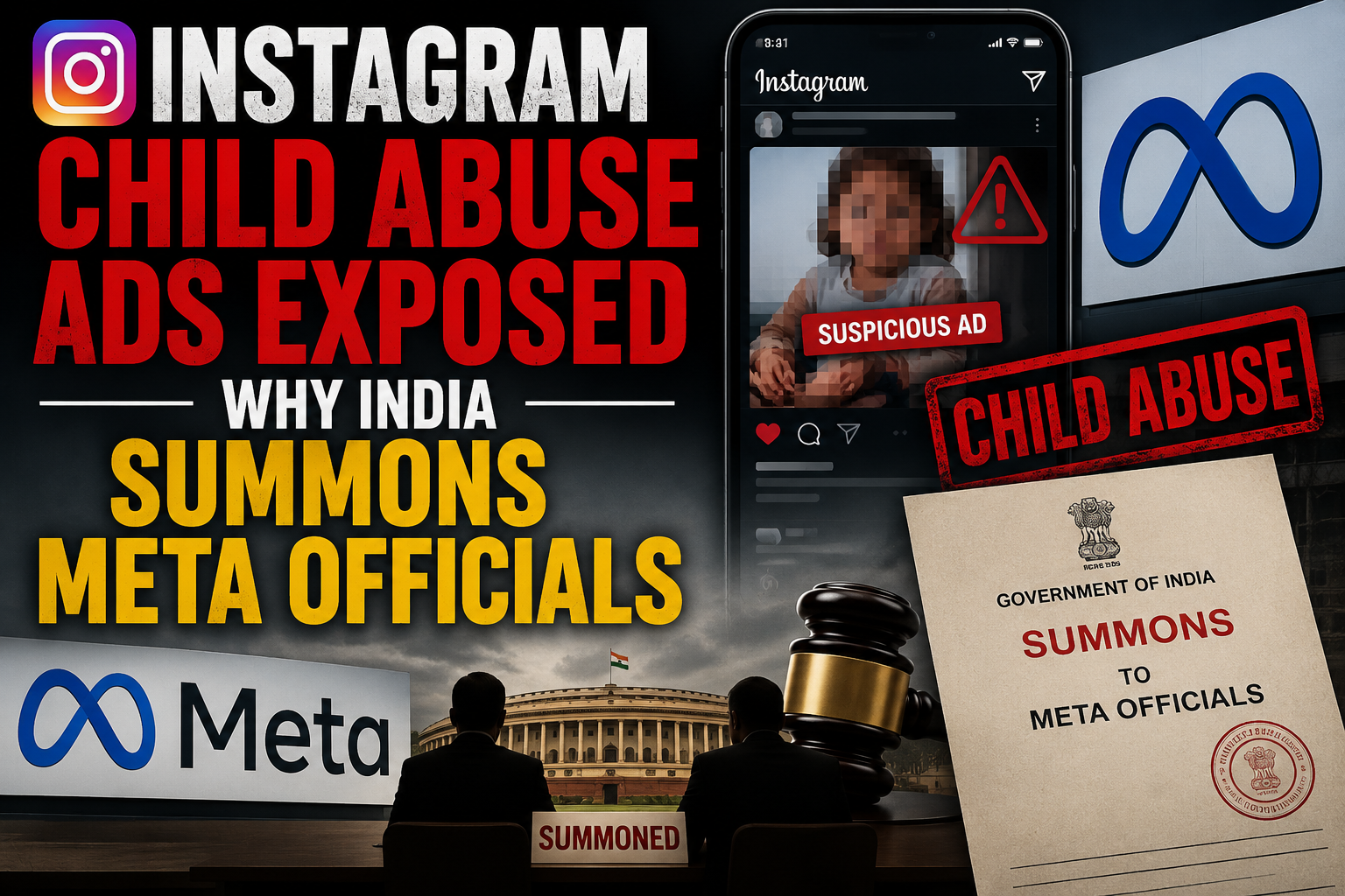 Instagram Child Abuse Ads Exposed: 7 Shocking Reasons Why India Summons Meta Officials