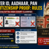 Shocking Facts: Voter ID Aadhaar PAN Not Citizenship Proof Rules Calcutta High Court