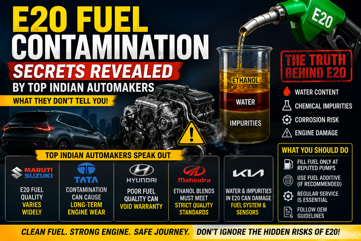 E20 Fuel Contamination Secrets Revealed by Top Indian Automakers