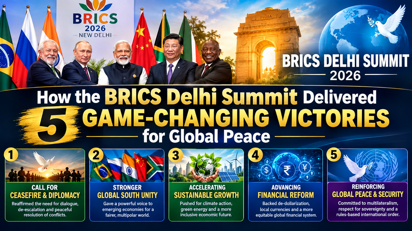 How the Brics Delhi Summit Delivered 5 Game-Changing Victories for Global Peace