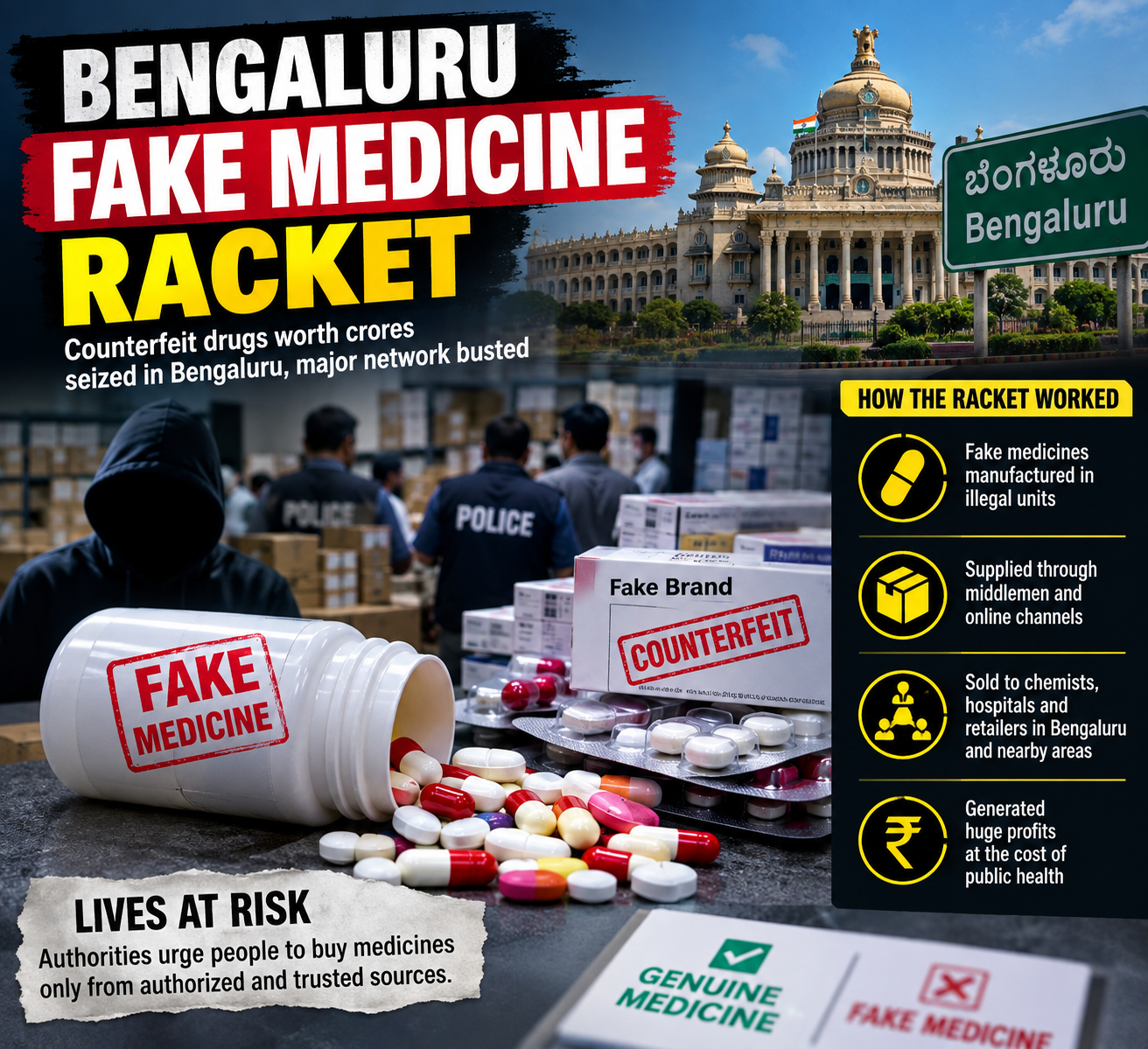 Bengaluru Fake Medicine Racket: Shocking ₹5 Crore Scam Uncovered As UT Khader Probes 90+ Hospitals