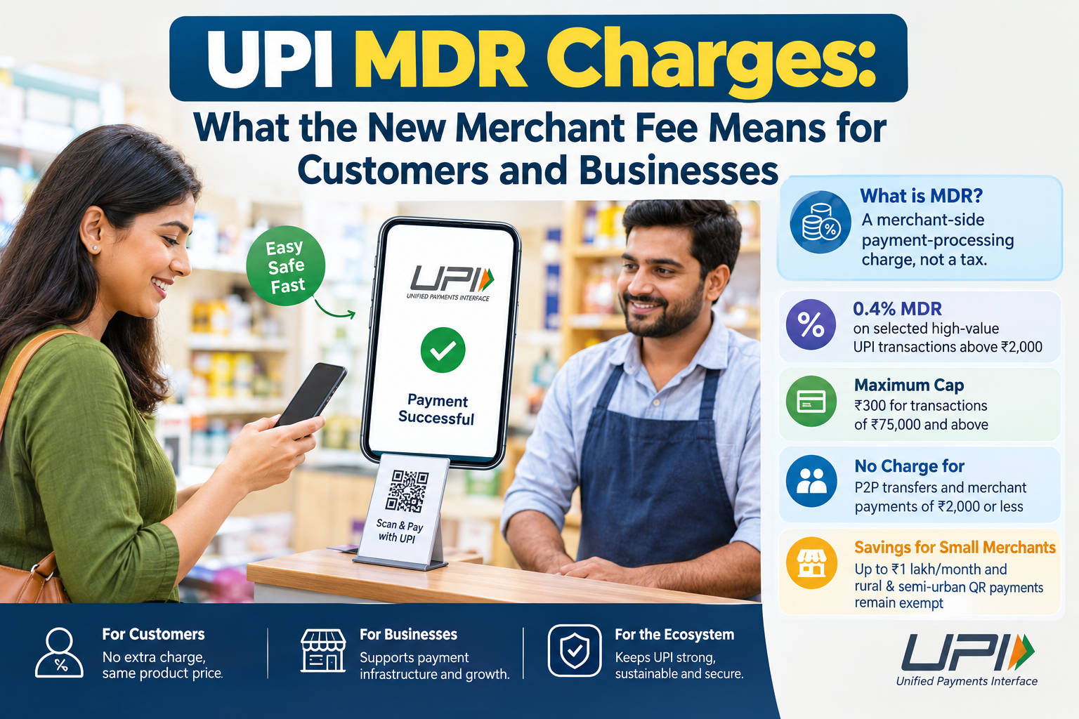 UPI MDR Charges: What the New Merchant Fee Means for Customers and Businesses