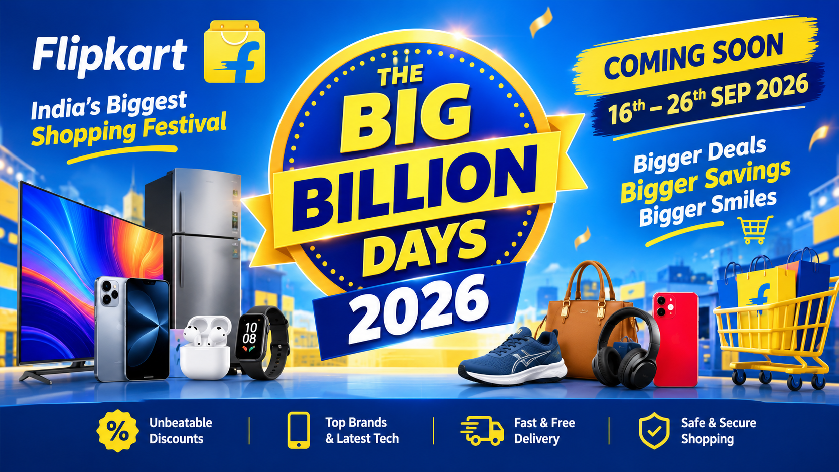 Flipkart Big Billion Days Sale 2026: iPhone 17, ASUS Laptops and Electronics Deals