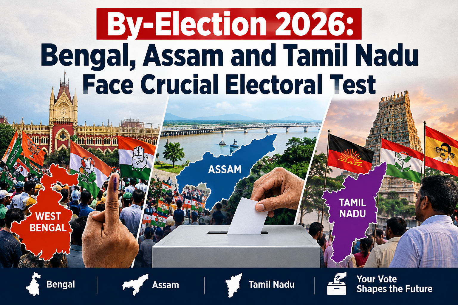 By-Election 2026: Bengal, Assam and Tamil Nadu Face Crucial Electoral Test